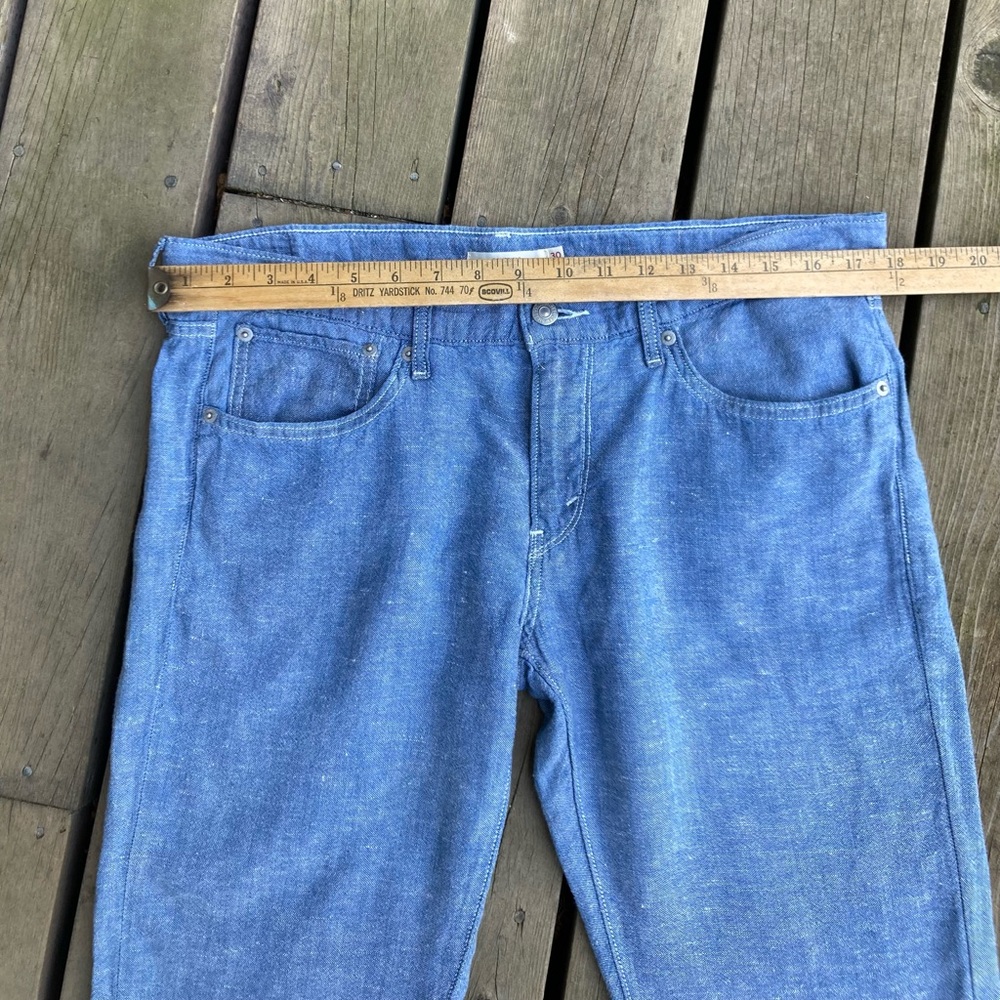 Rare Linen LEVI’S Jeans Relax Fit Boyfriend Blue Lightweight Size 30 - Picture 12 of 16